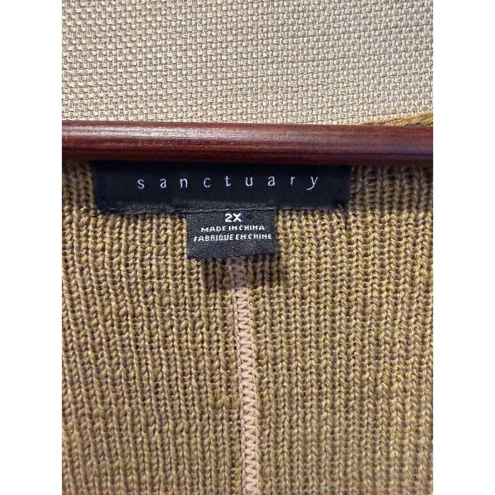 Sanctuary Dolman Sleeve 100% Cotton Women's 2X V-Neck Sweater Coastal Lagenlook - Picture 3 of 5